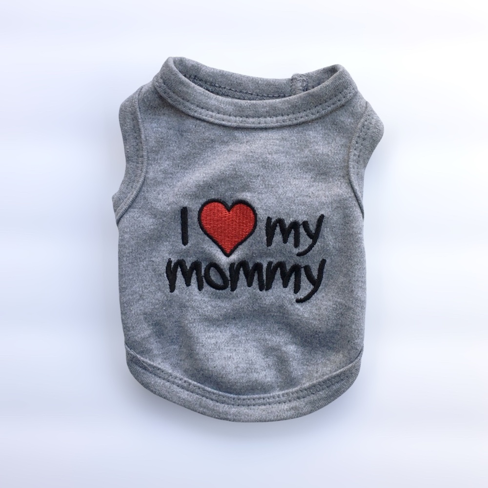NWOT Parisian Pet I Heart My Mommy Dog Tank Top